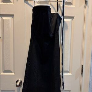 White House Black Market Black and White Strapless Dress